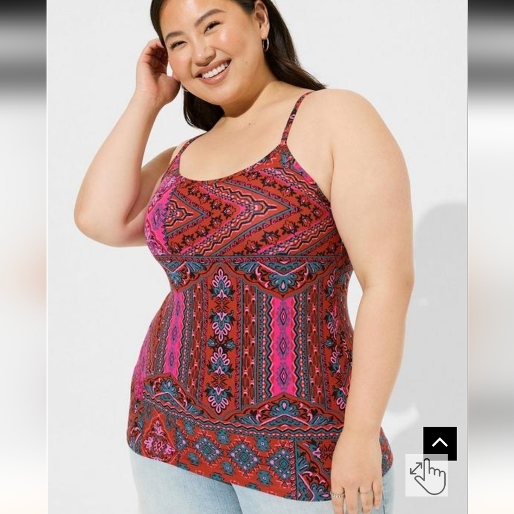 Torrid Foxy Cami colorful tribal print Size M/L NWT